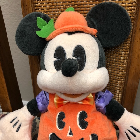Mickey Halloween Plush Disney Pumpkin - Picture 6 of 7